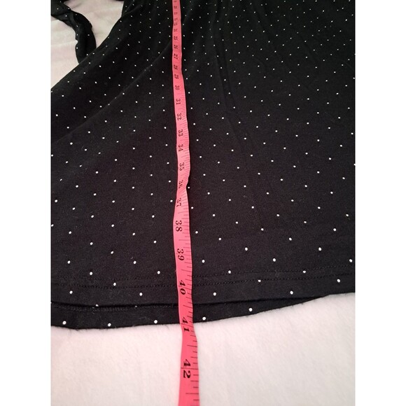 Latched Mama Nursing A-Line Tie Back Midi Dress Black White Polka Dot Size XS - Picture 10 of 10